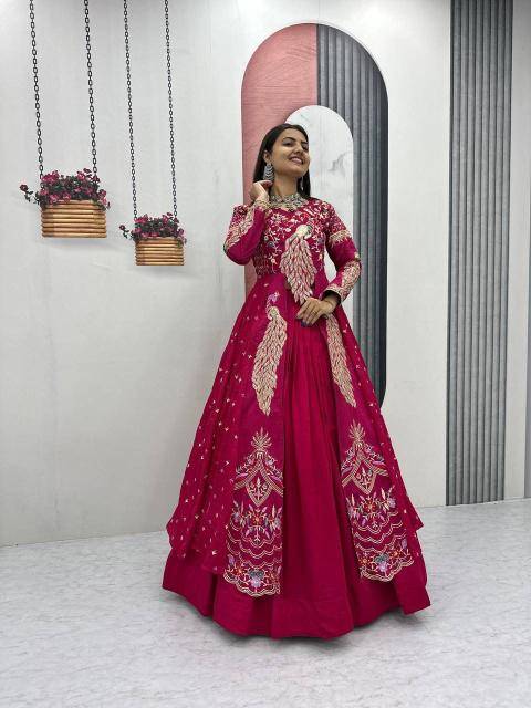 Pc-528 Vichitra Red Lehenga choli wholesale price list